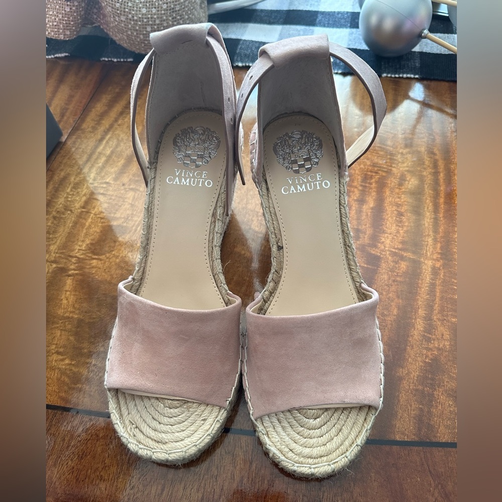 Vince Camuto Women's Leera Espadrille Wedge, Dusty Mink color